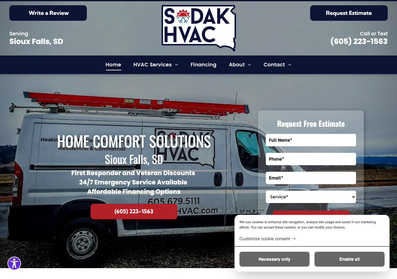 Current website screenshot