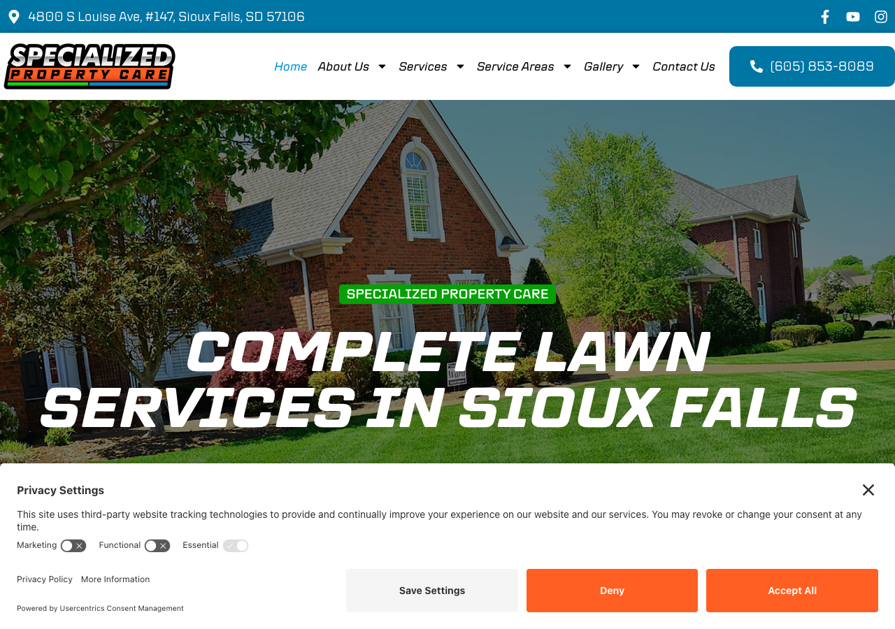 Current website screenshot