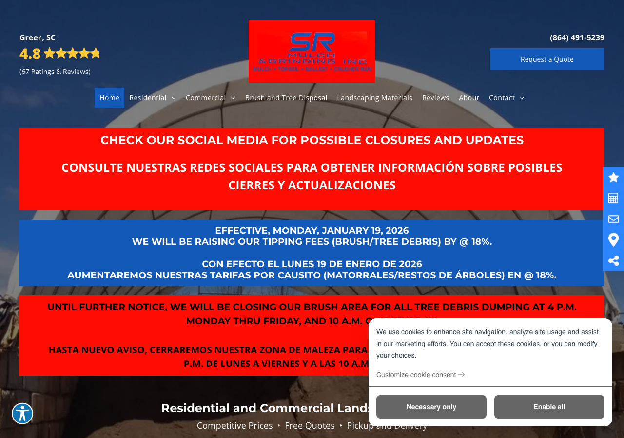 Current website screenshot