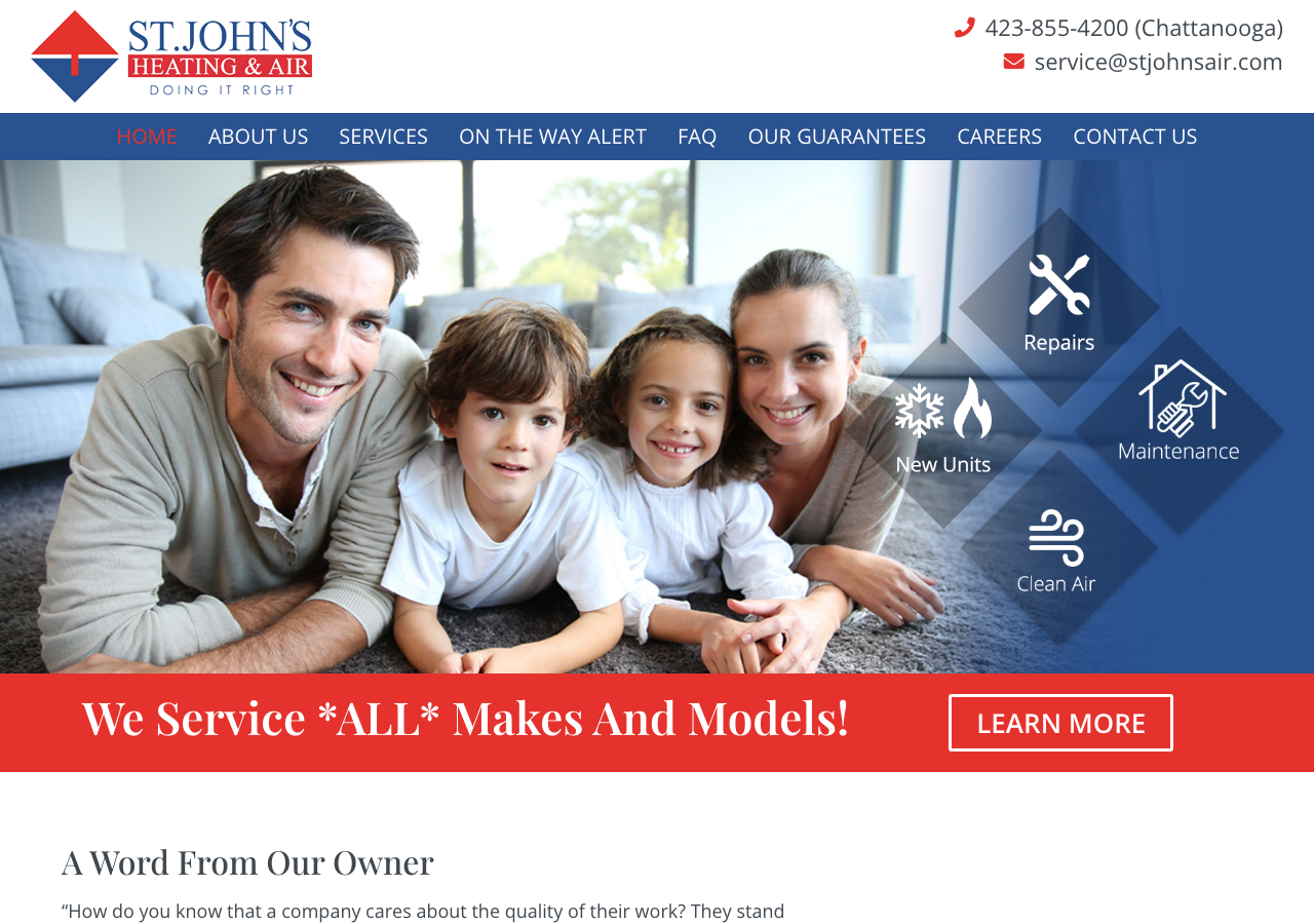 Current website screenshot