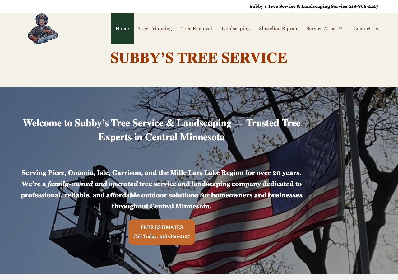 Current website screenshot