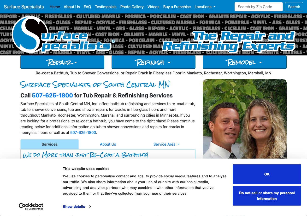 Current website screenshot