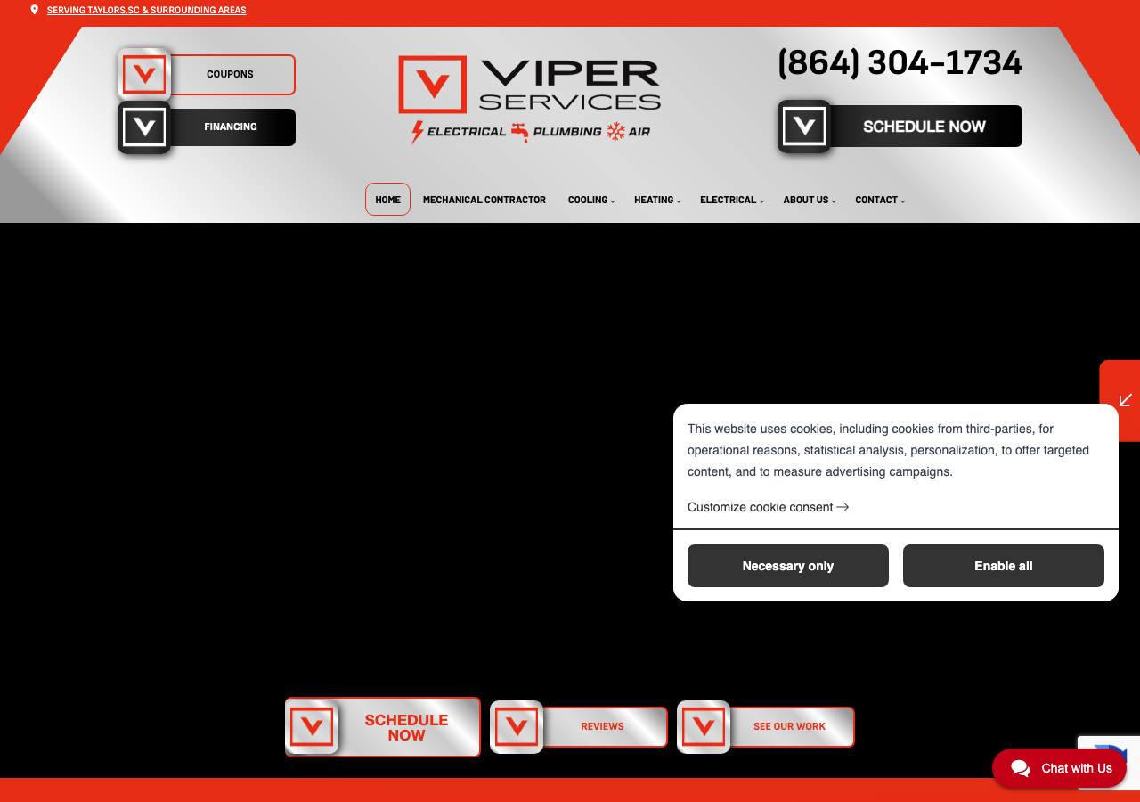 Current website screenshot