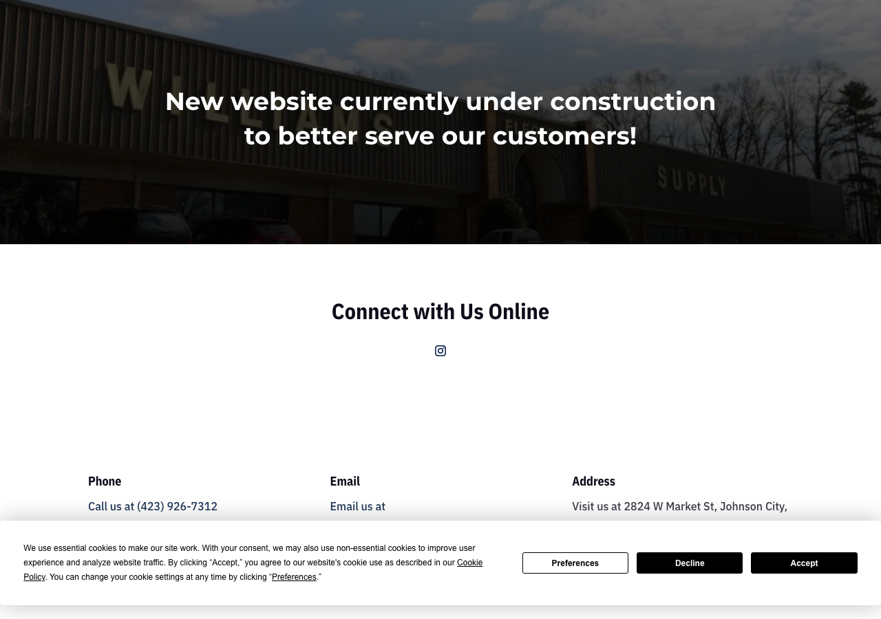 Current website screenshot