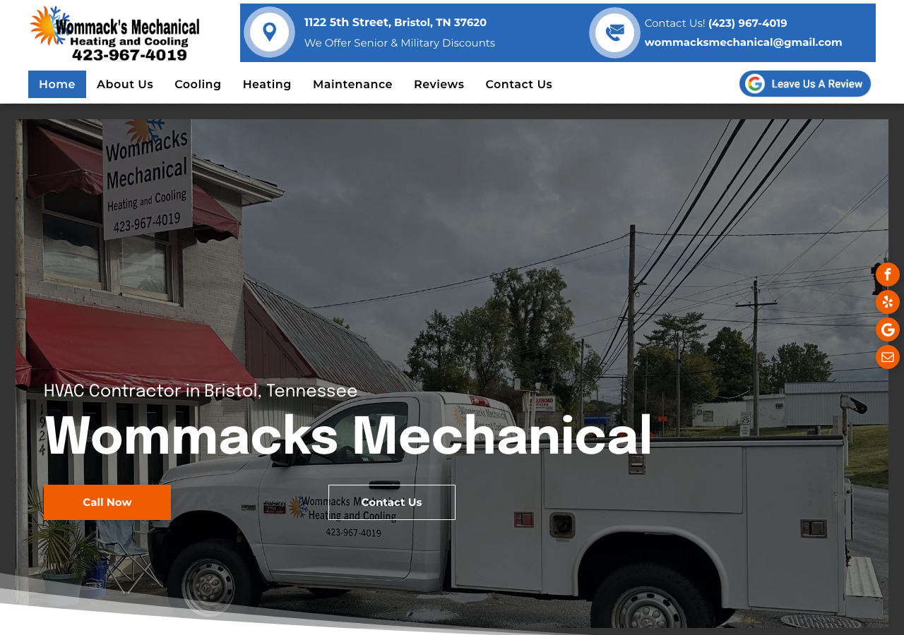 Current website screenshot