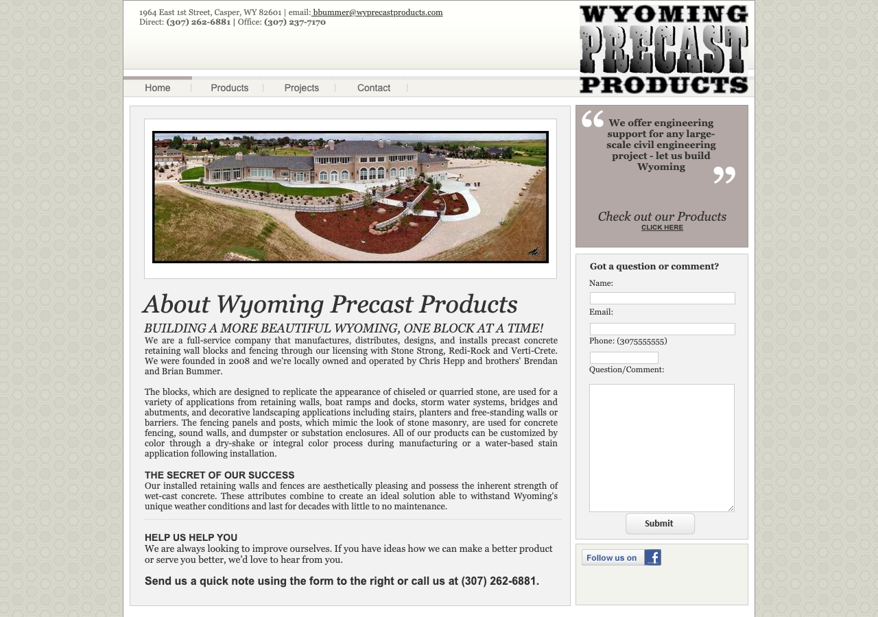 Current website screenshot