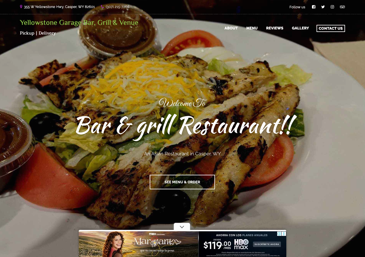 Current website screenshot