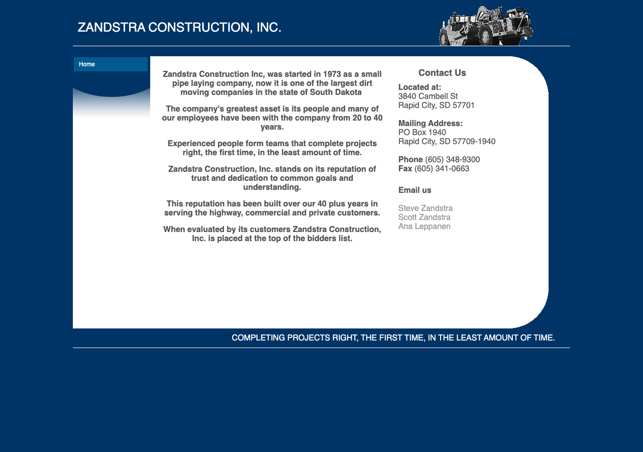 Current website screenshot